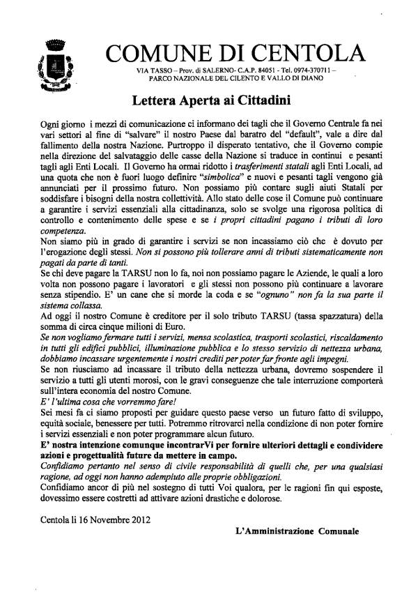 Lettera aperta